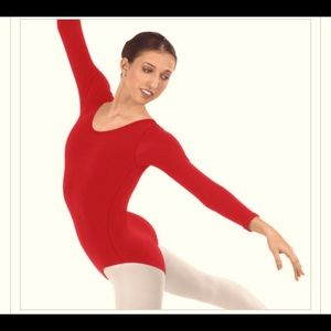 Eurotard Red Adult Long Sleeve Leotard 4x